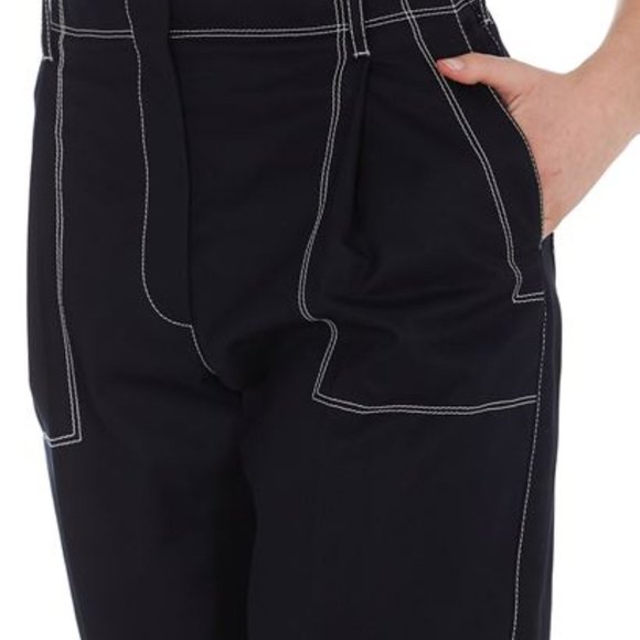 ALEXANDER MCQUEEN CONTRASTING STITCHING PANTS IN BLUE size 48 - Picture 2 of 16